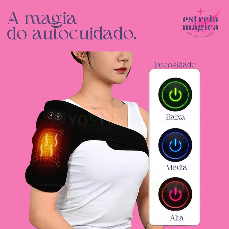 Faixa Aquecida com Massagem Vibratória: Conforto e Alívio para Ombro e Joelho